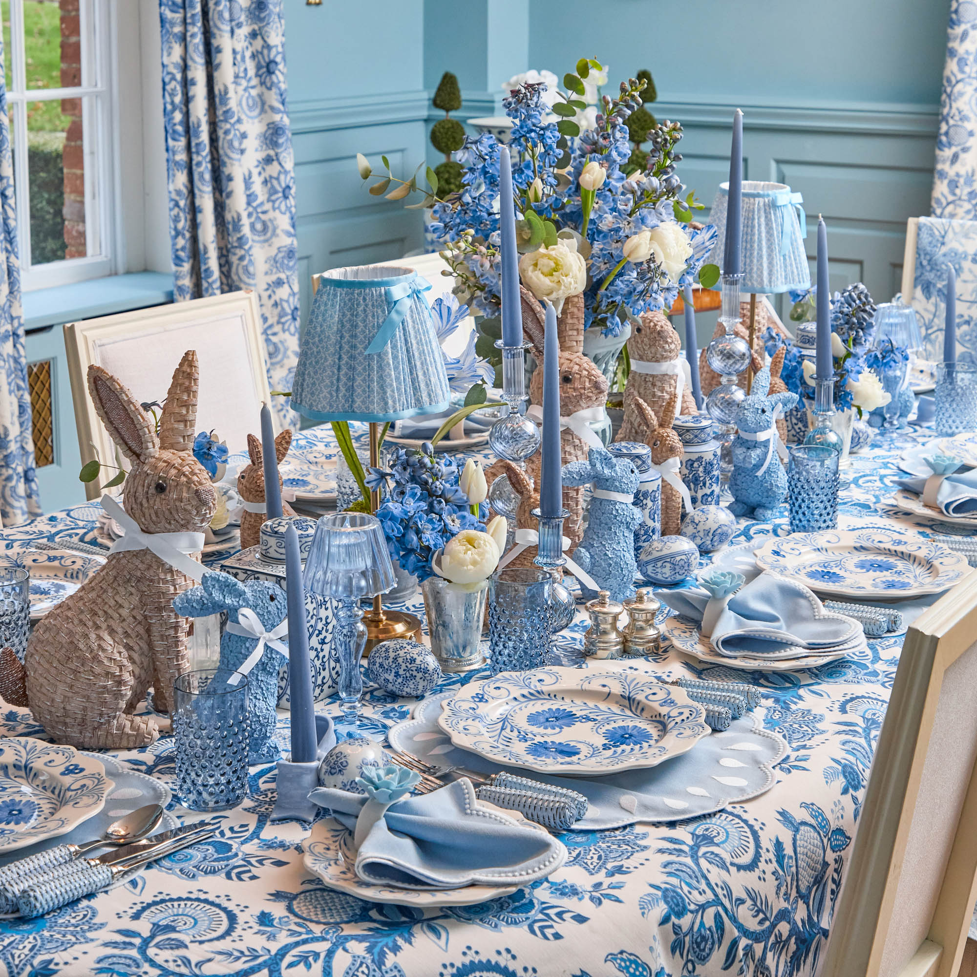 Blue Flowers Dinner Plate - Image 3