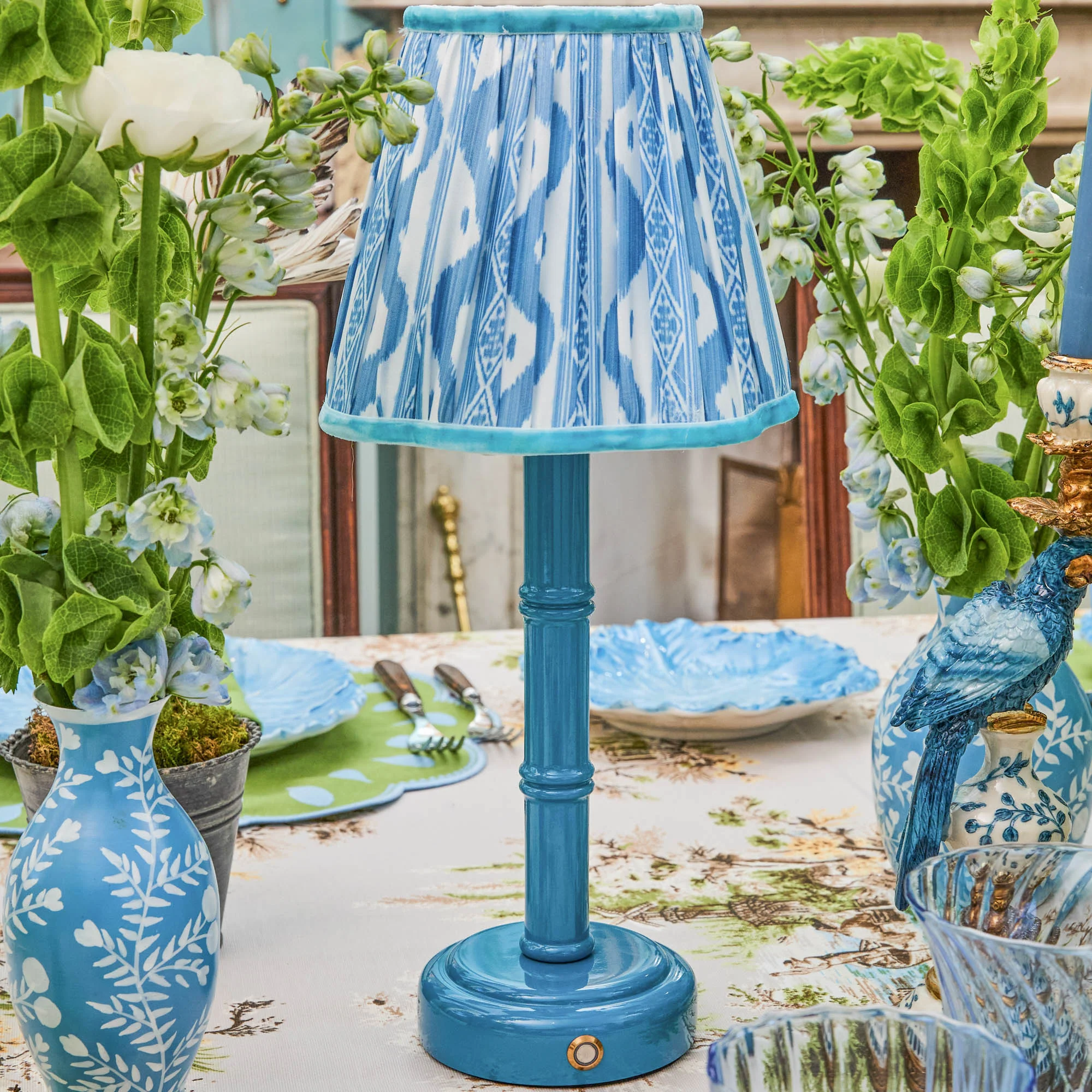 Blue Ikat Lampshade (18cm) - Image 14