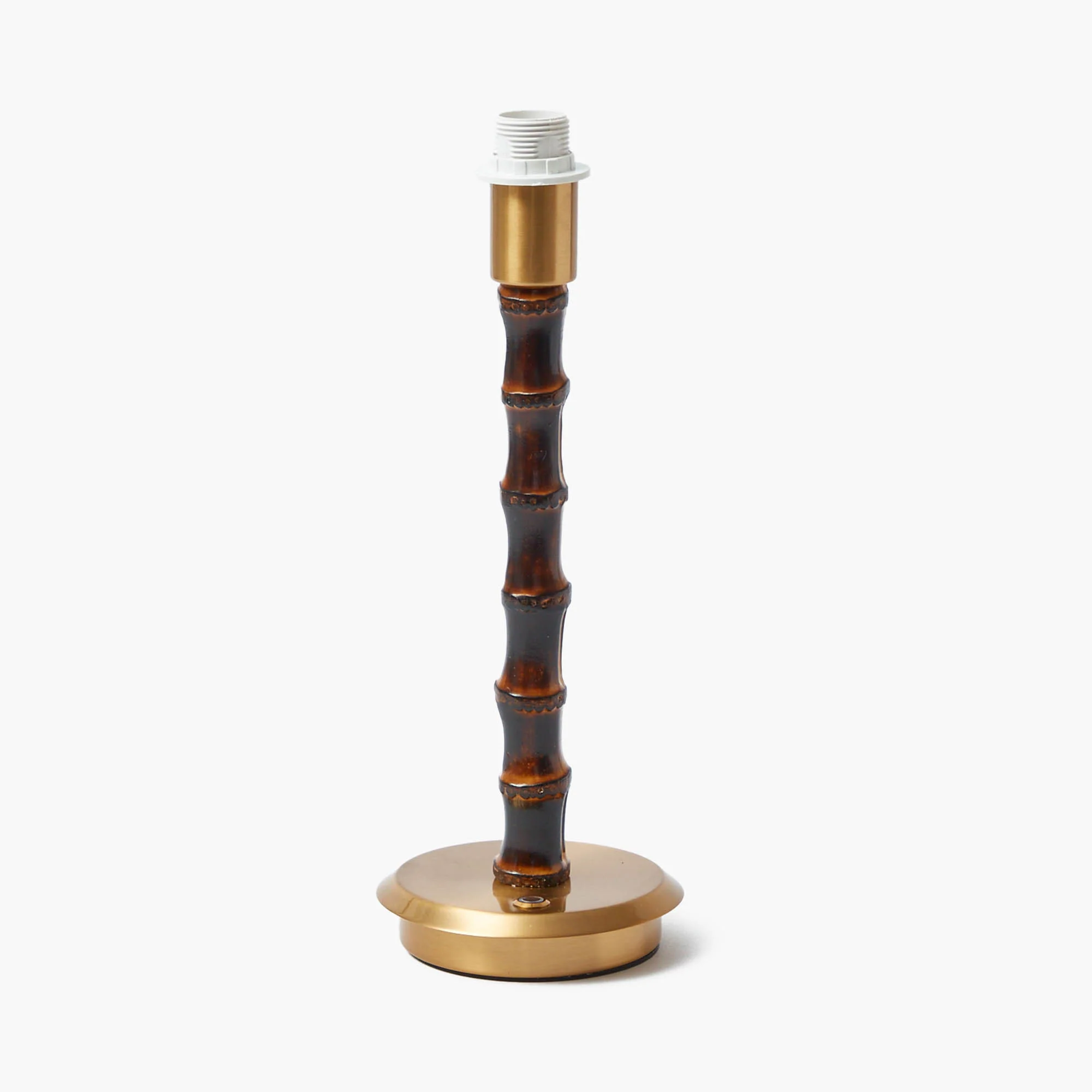 Burnt Bamboo Rechargeable Lamp with Olive Lotus Shade (18cm) - Image 6