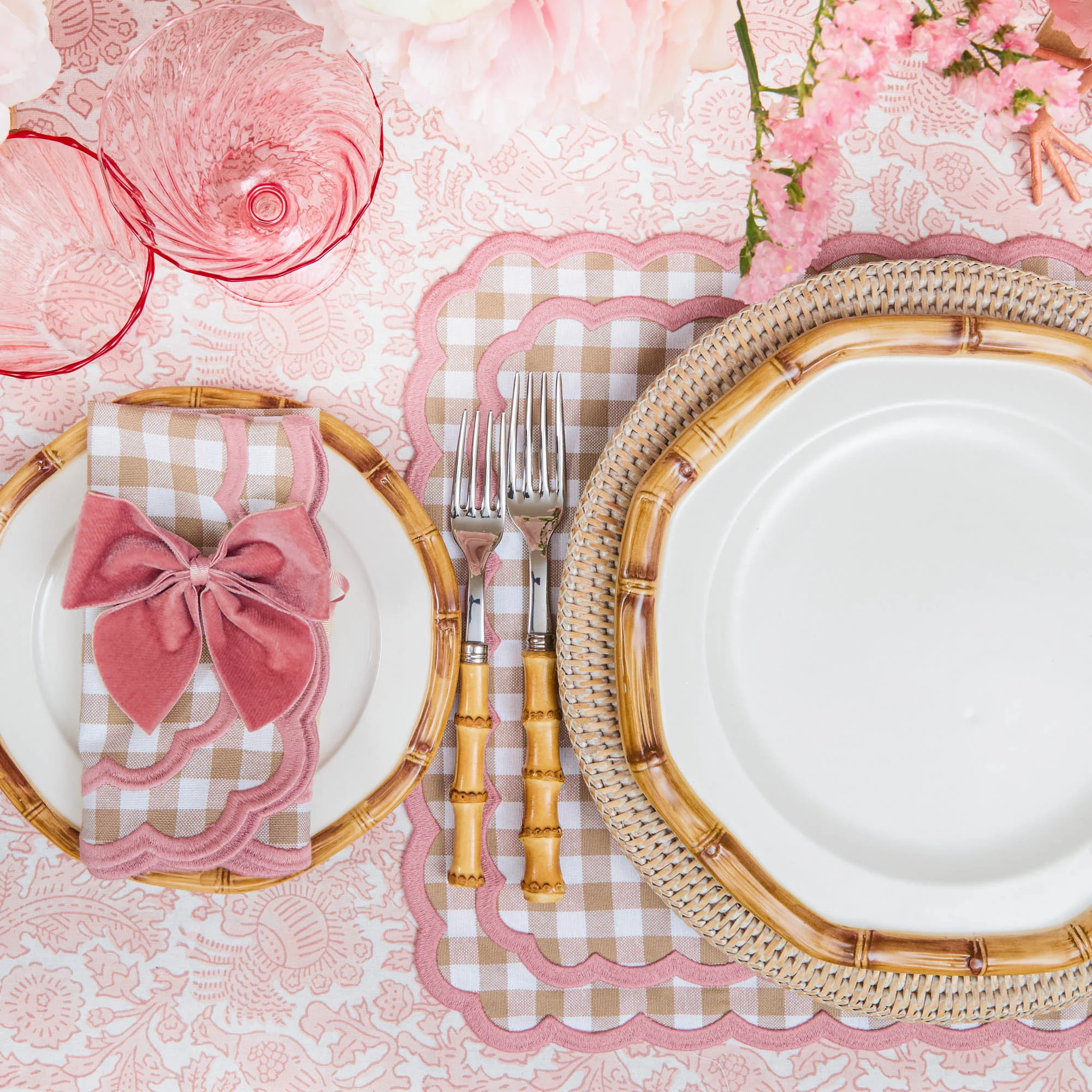 Dusty Pink Velvet Napkin Bows (Set of 4) - Image 10
