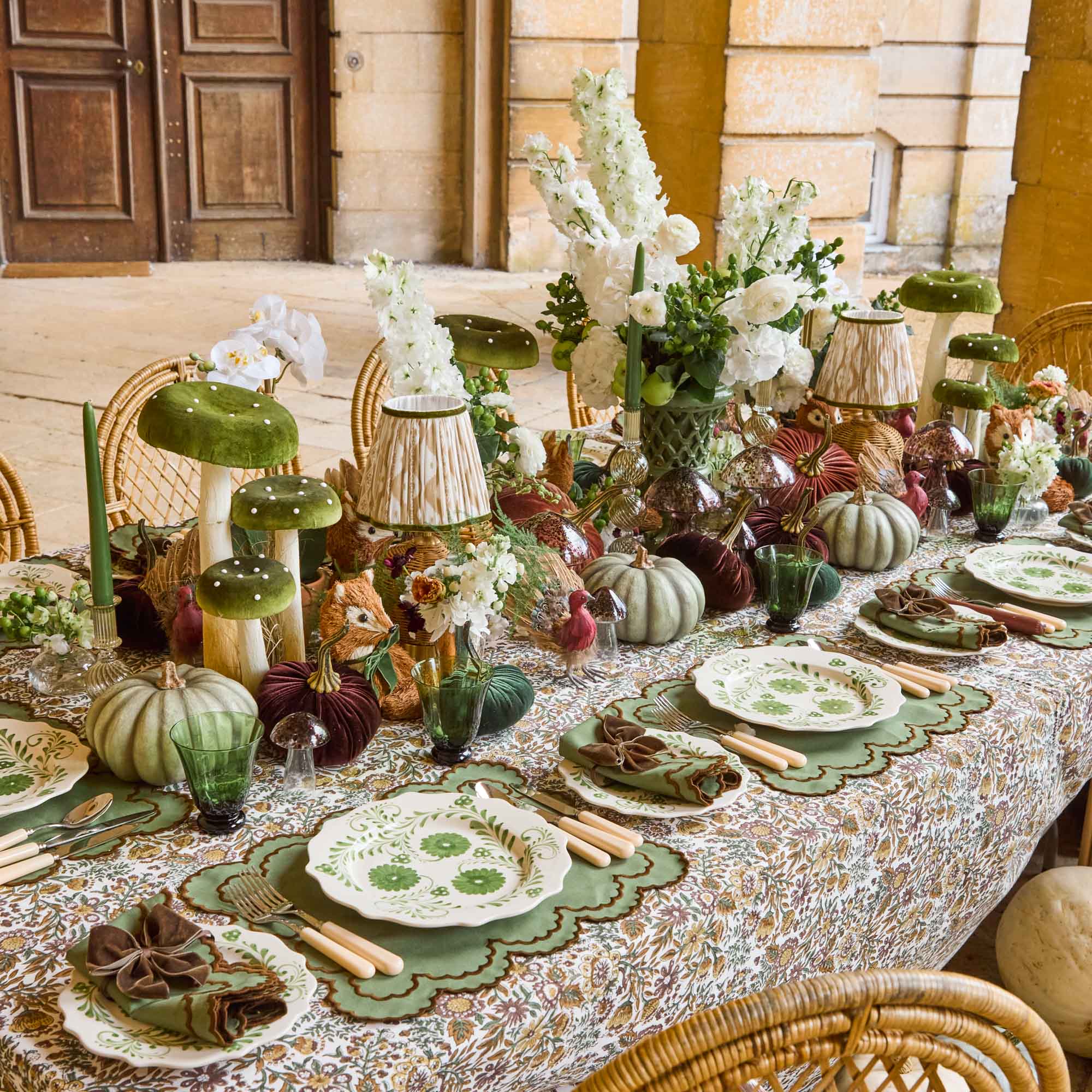 Moss Green Velvet Pumpkin (Pair) - Image 6