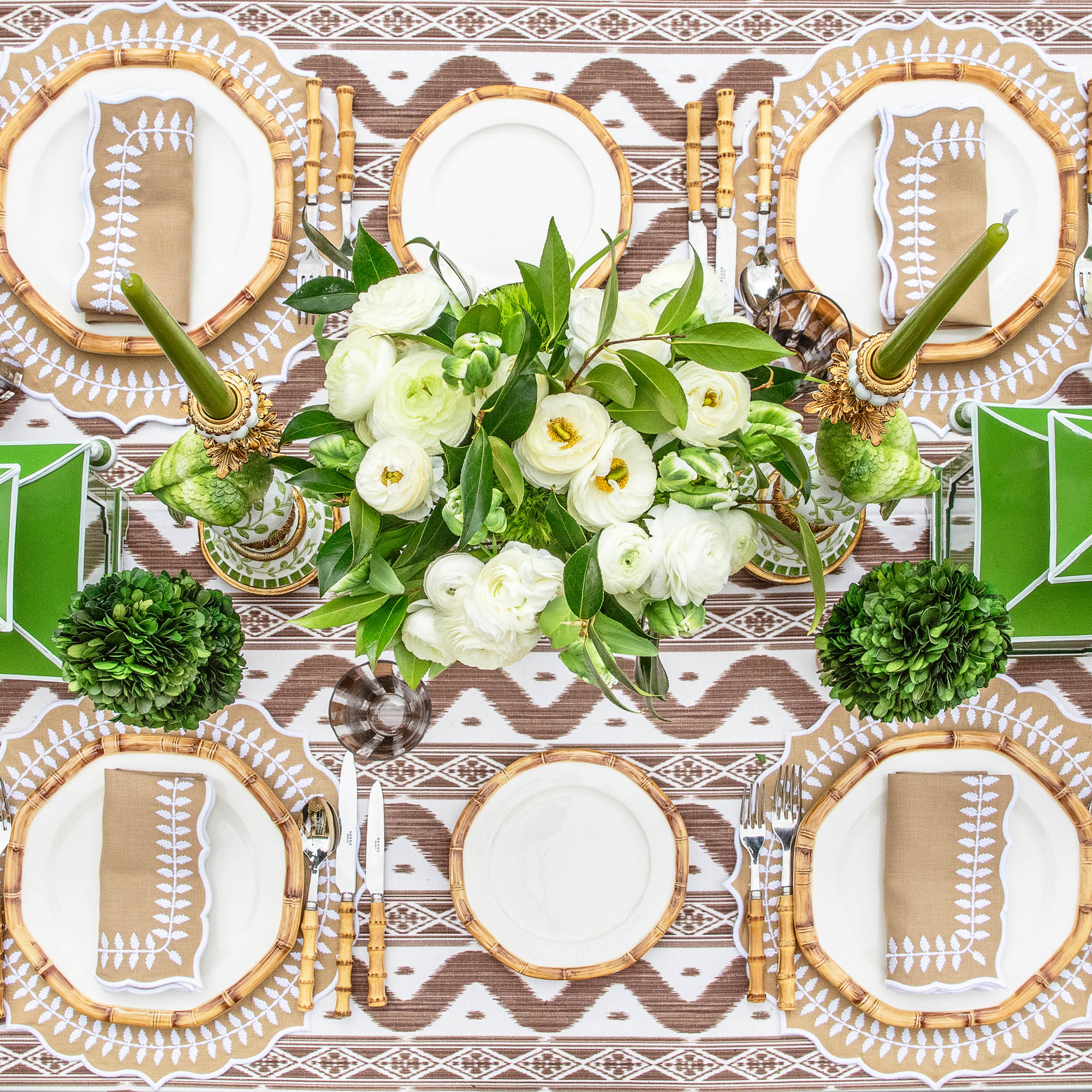 Geometric Bamboo Dinner Plate (Set of 4) - Image 18