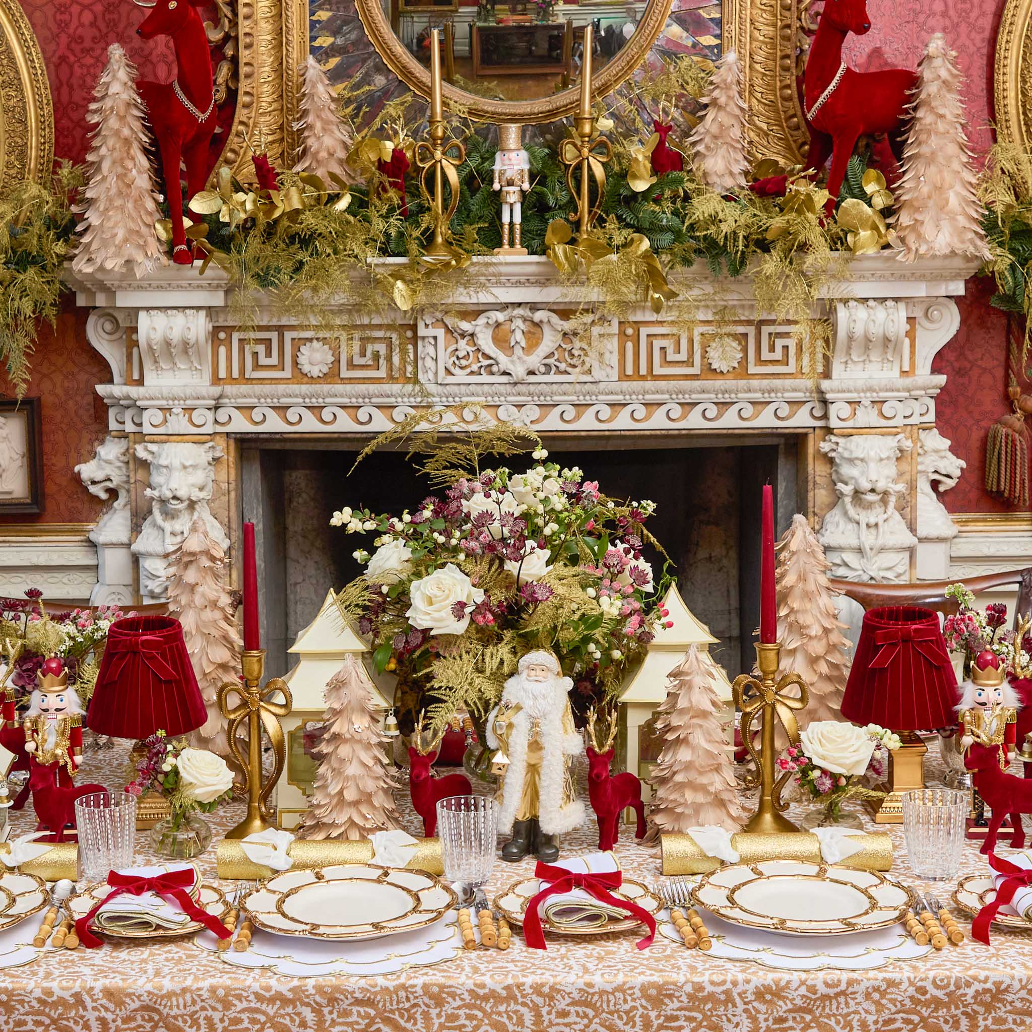 Gold Father Christmas - 30cm - Image 4