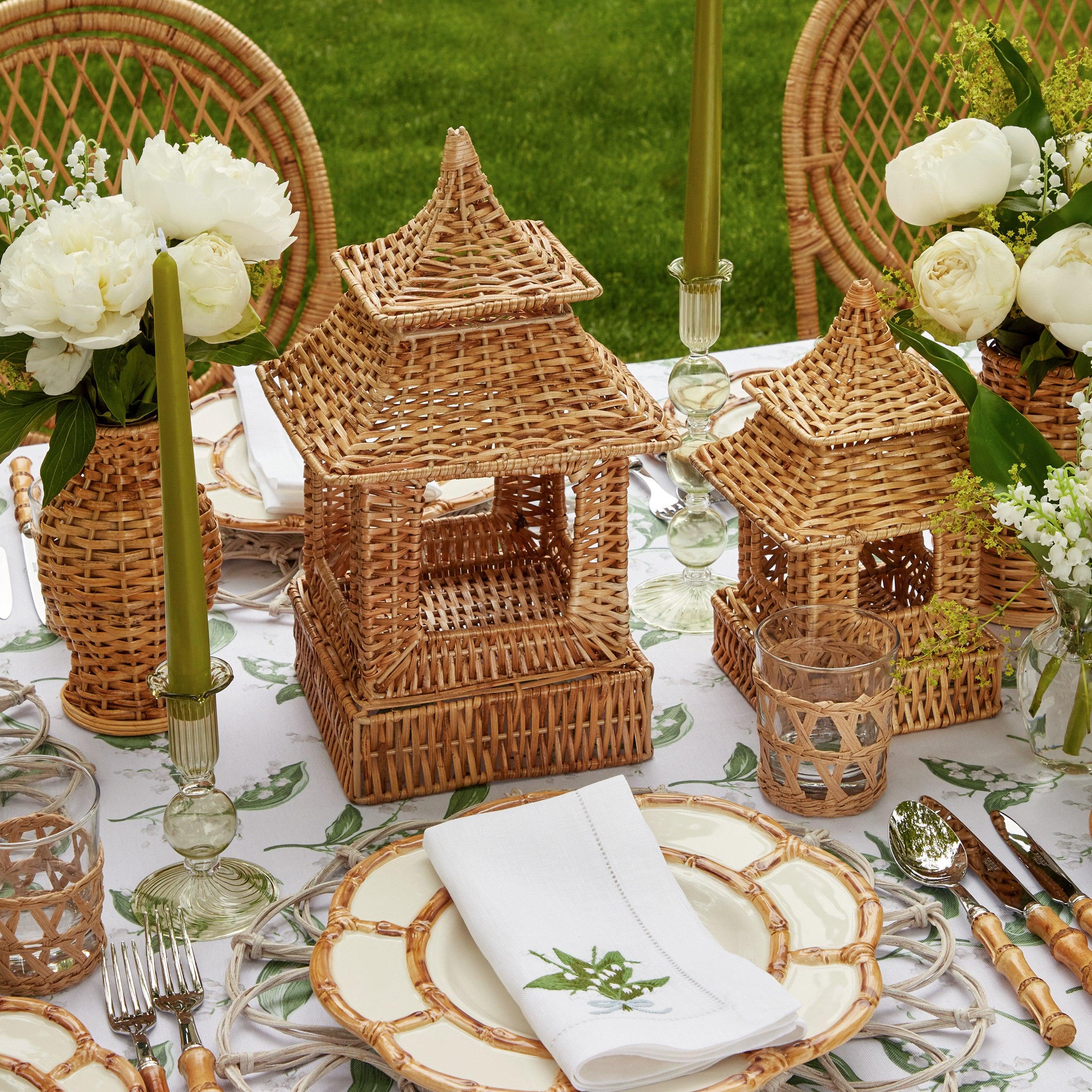 Natural Rattan Pagoda Decoration Set - Image 9