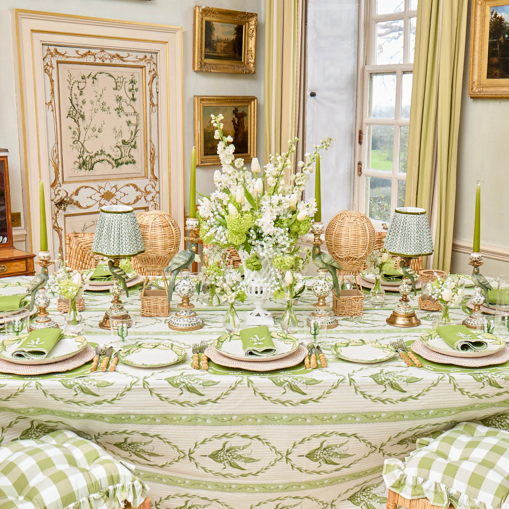 Olive Green Lotus Lampshade (18cm) - Image 3