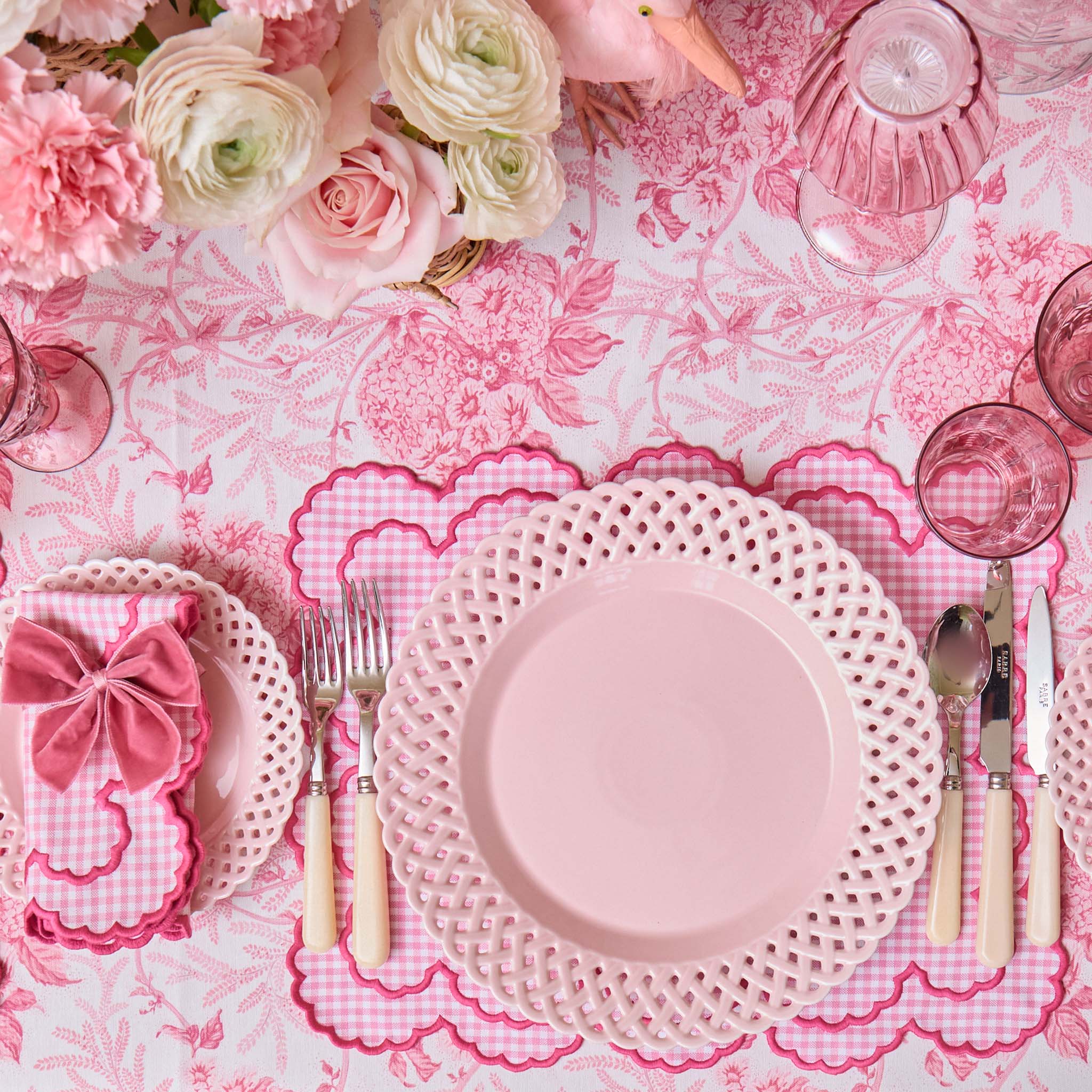 Dusty Pink Velvet Napkin Bows (Set of 4) - Image 8