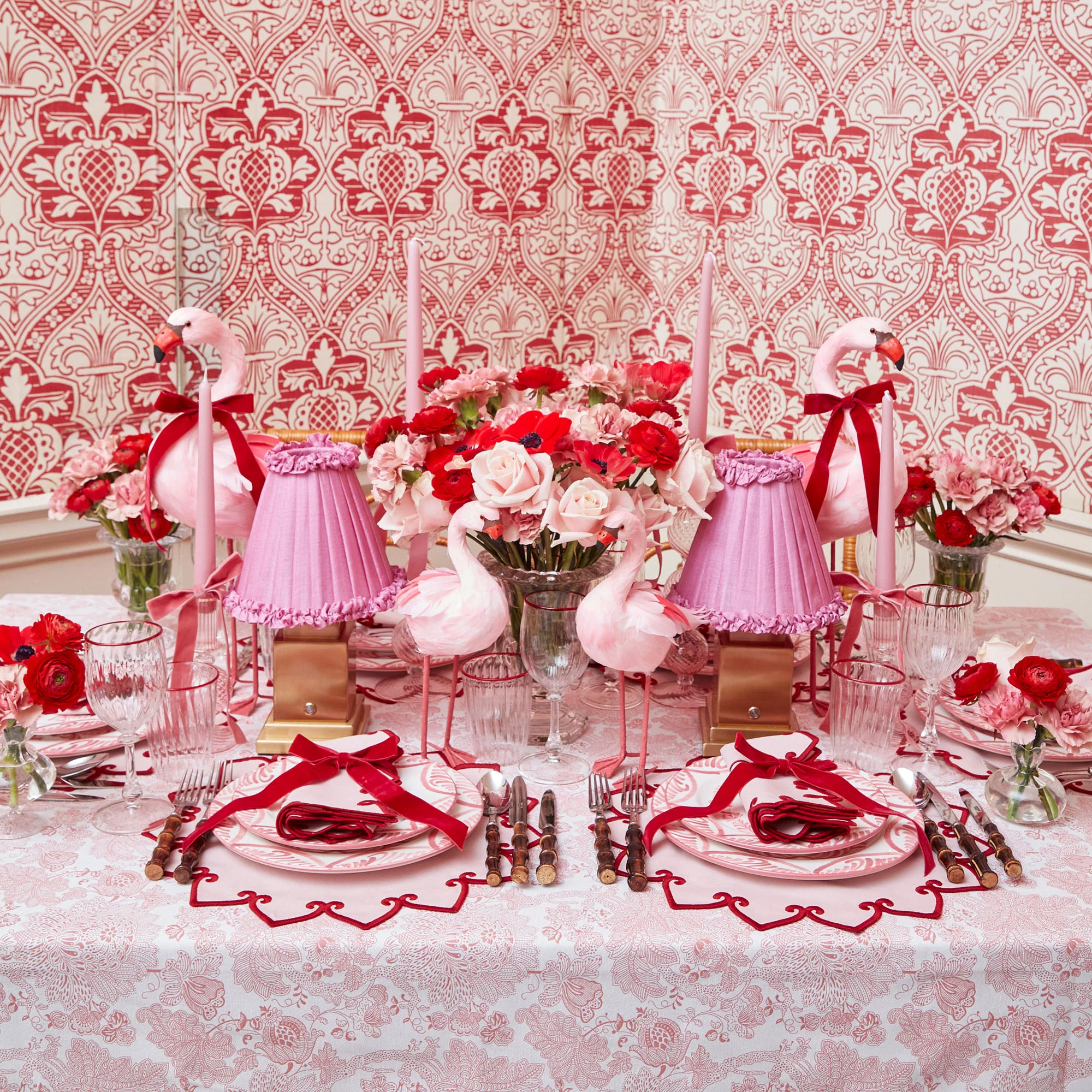 Pink Frilled Silk Lampshade (18cm) - Image 3