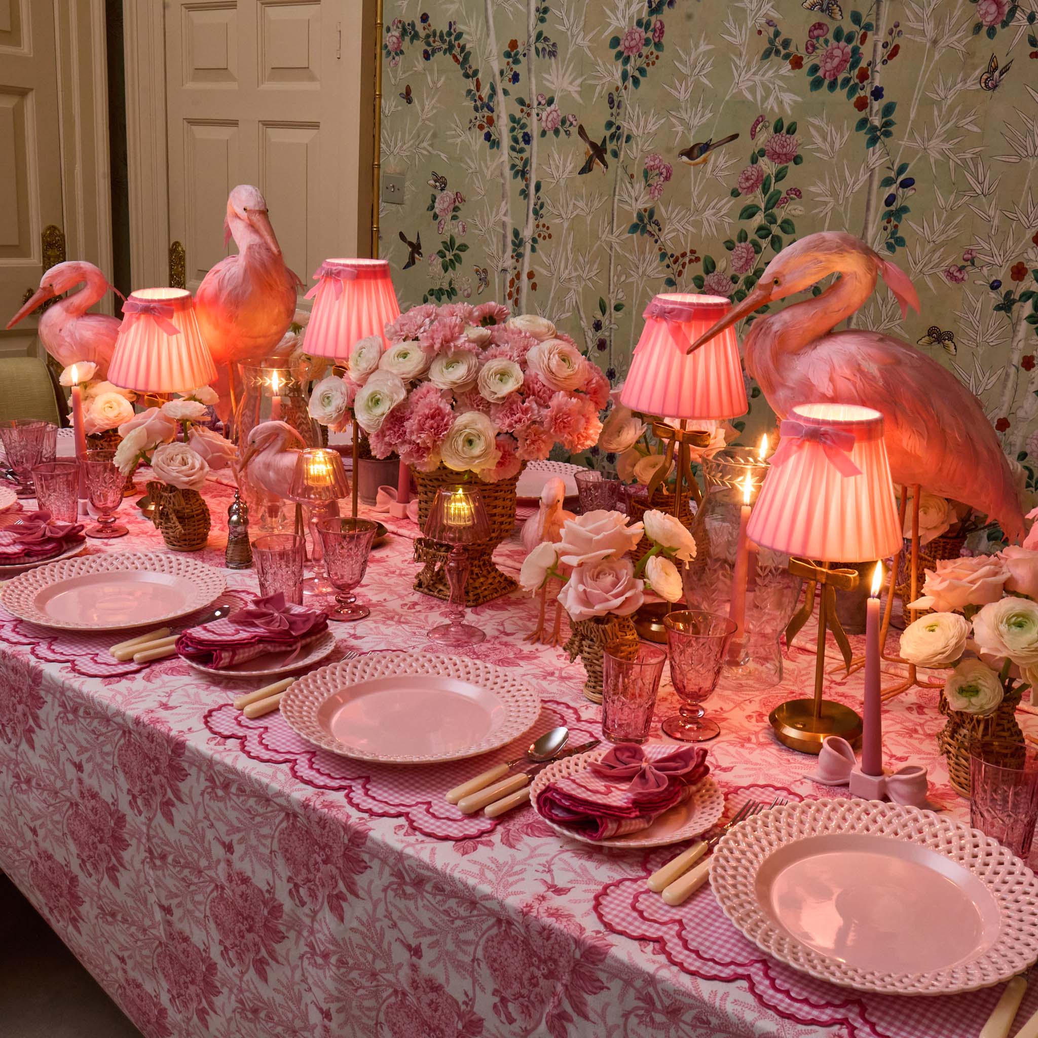 Pink Velvet Bow Lampshade (18cm) - Image 8