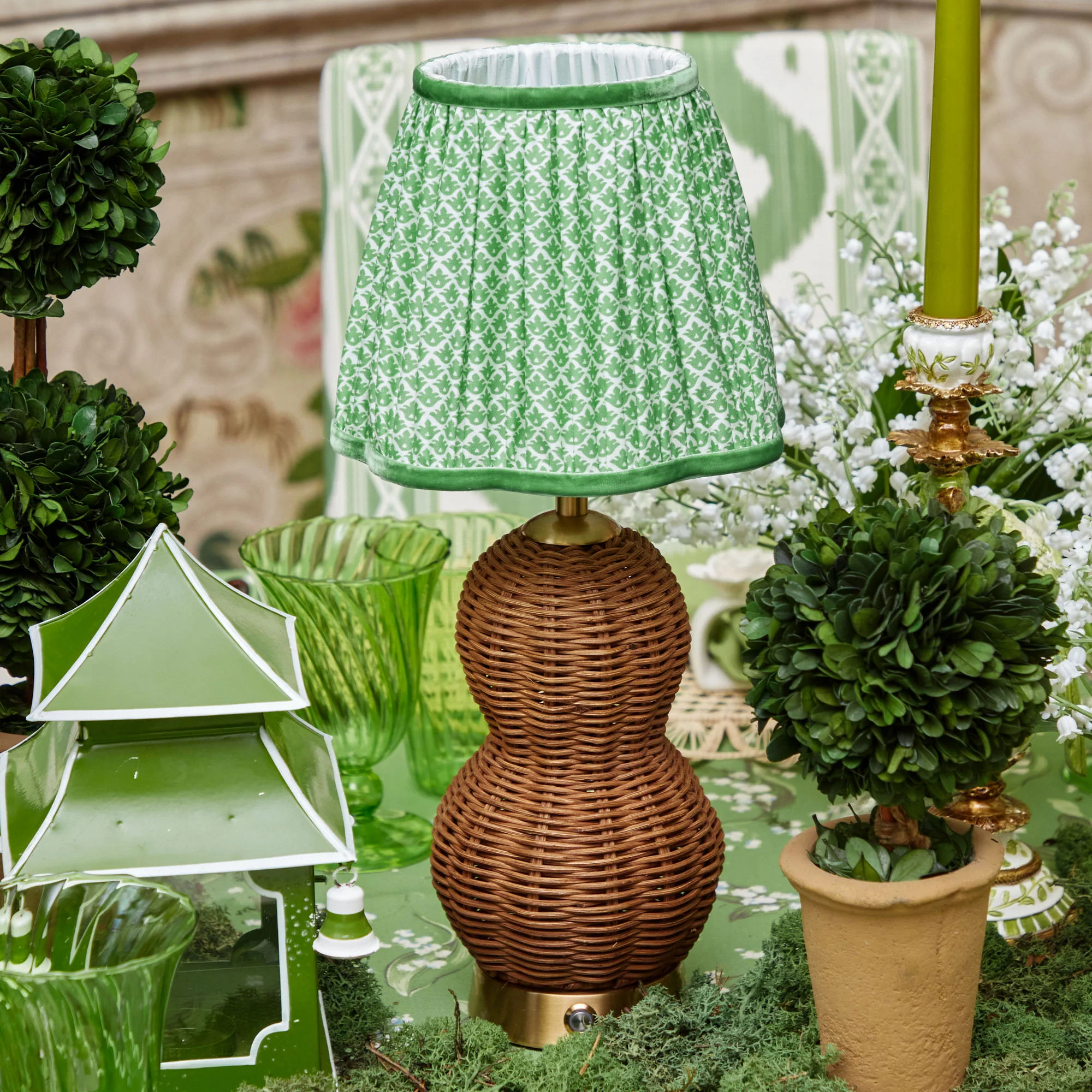 Rattan Bardot Rechargeable Lamp - Image 6
