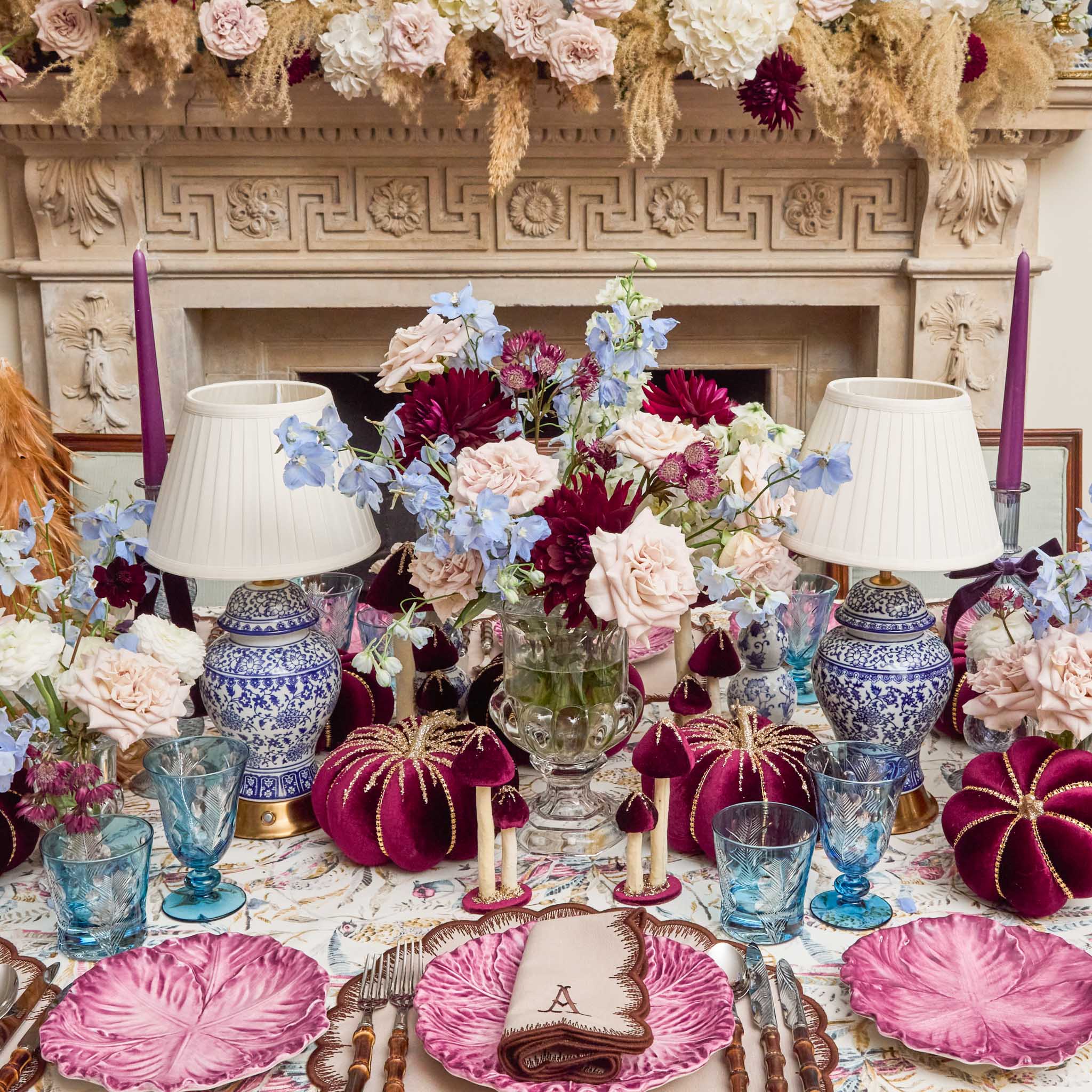 Serena Aubergine Cabbage Dinner & Starter Plates (Set of 8) - Image 6