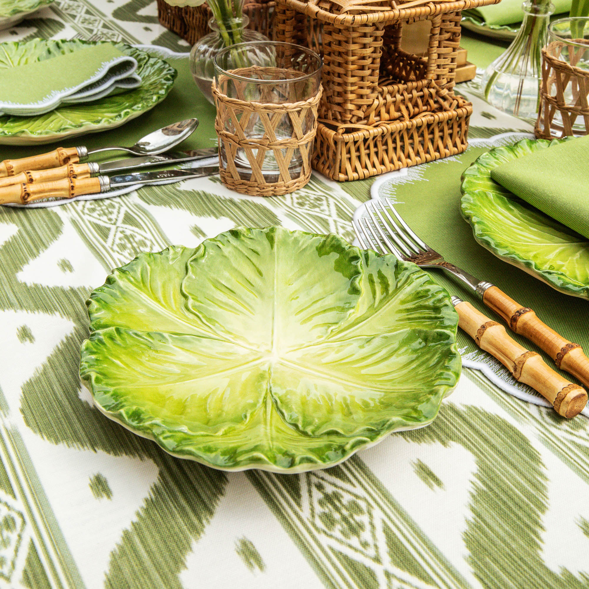 Serena Green Cabbage Starter Plate (Set of 4) - Image 15