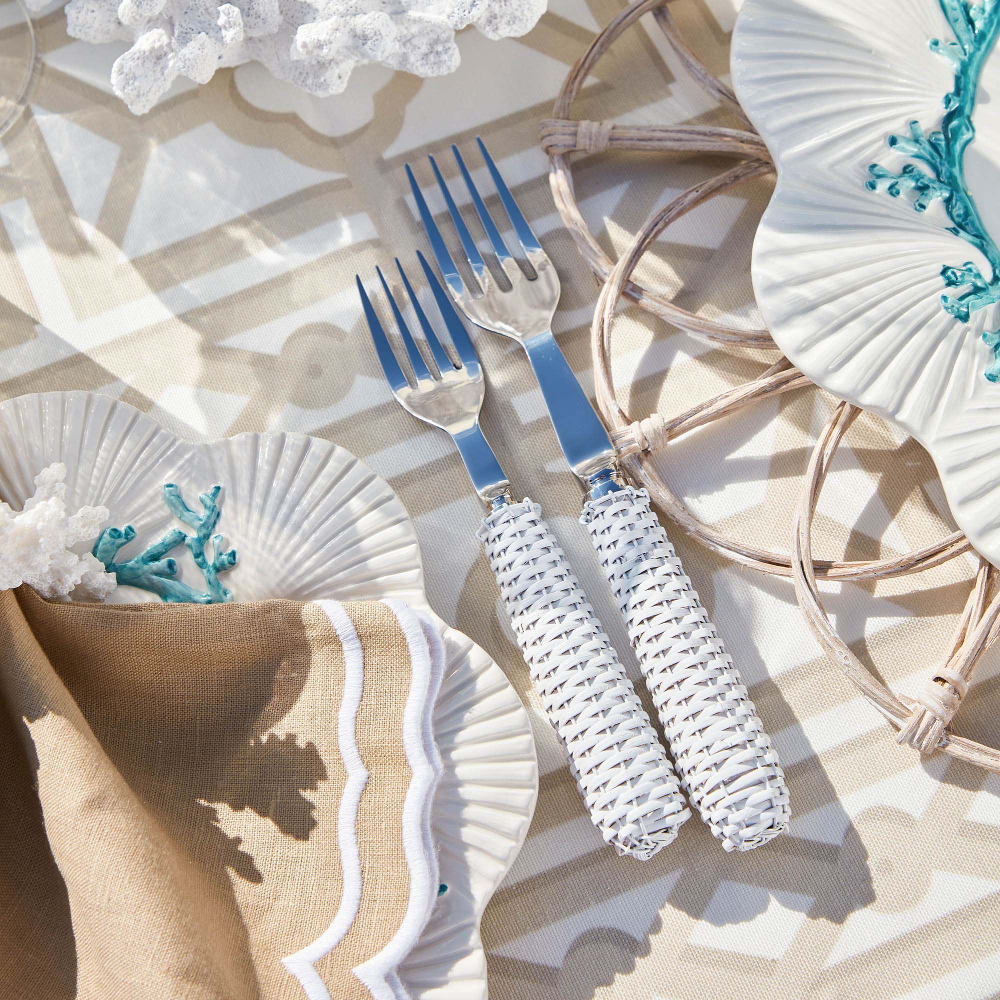 White Rattan Cutlery (5 Piece) - Image 8